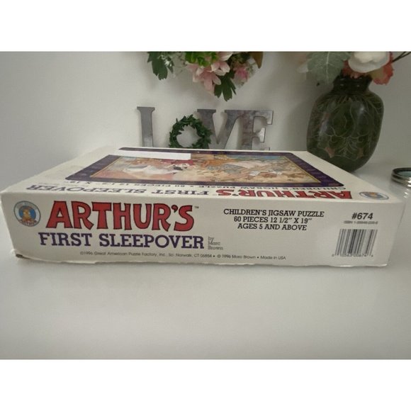 96' Arthur's First Sleepover Children's 60 Piece Jigsaw Puzzle by Marc Brown Vtg - Picture 16 of 16